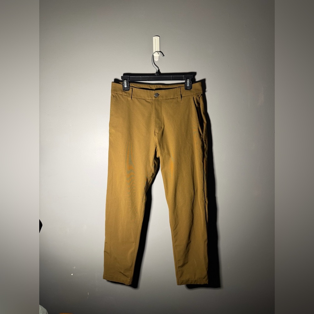 Lululemon ABC Classic-Fit 5 Pocket Pant Warpstreme in Dark Khaki Size 30x28 - Picture 2 of 5